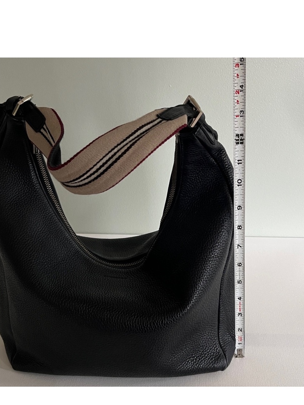 Black Pebbled Hobo Bag - Picture 13 of 13